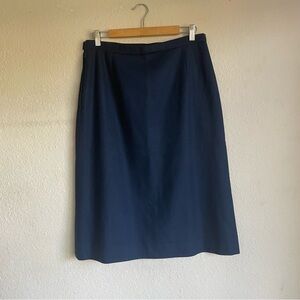 Vintage Pendleton Navy Skirt 100% Wool
